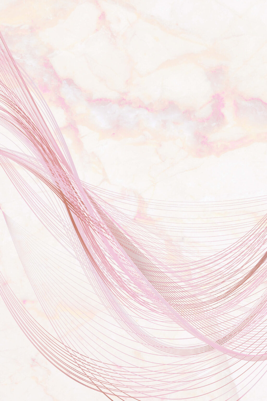 Quadro Decorativo Abstrato  Marmore Linhas Rosa 2